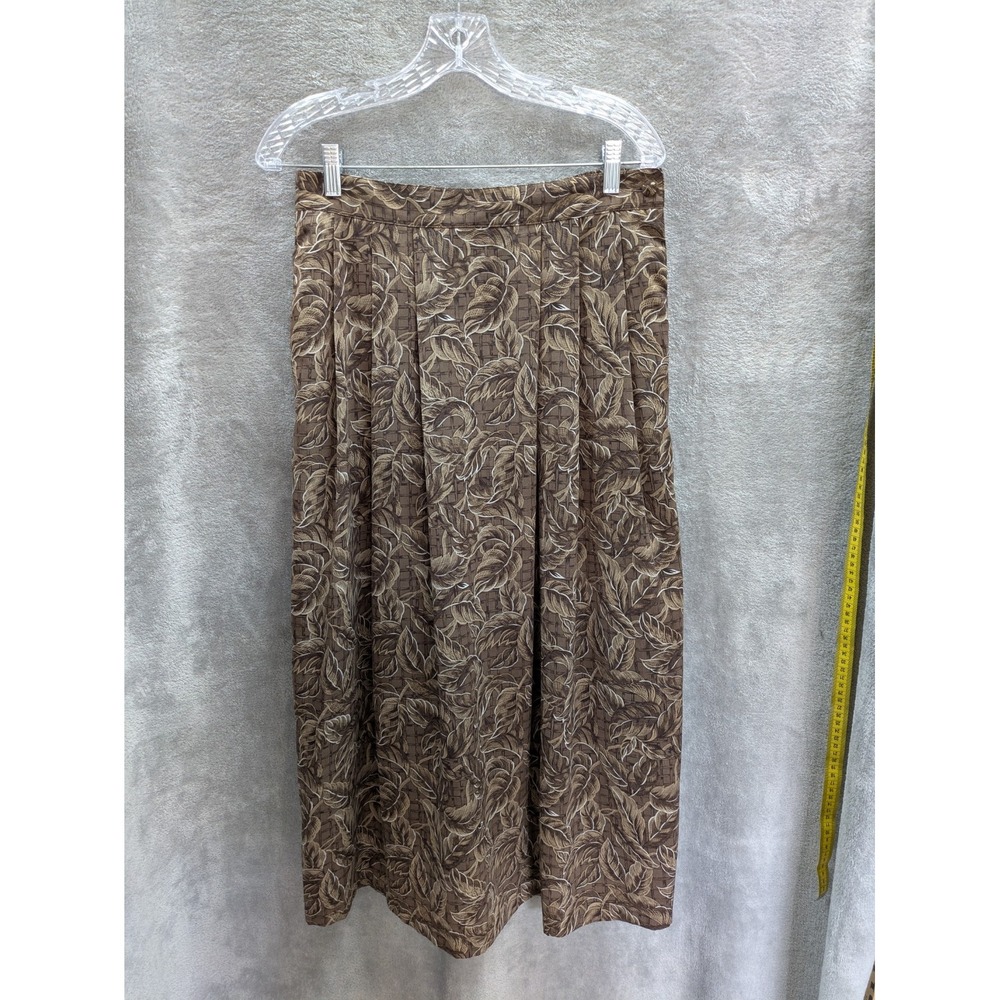 Womens Skirt Medium Brown Botanical‎ Print Fairy Grunge